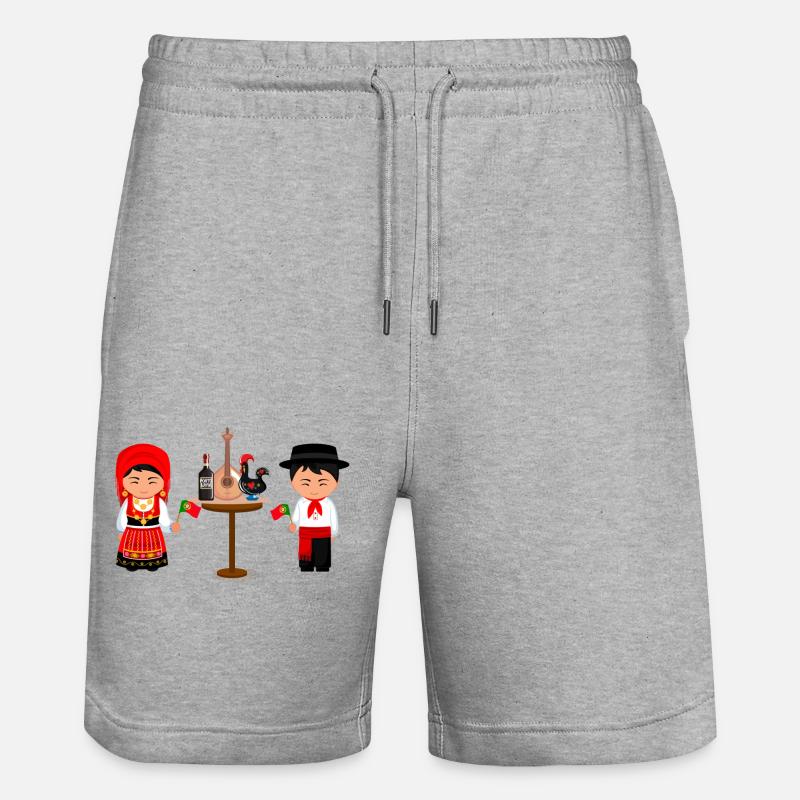 Couple portugais - Short de jogging bio TRAINER Stanley/Stella unisexe - gris chiné