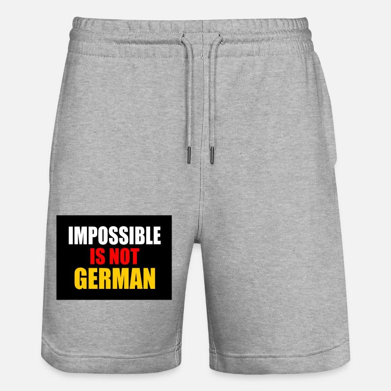 impossible is not german - Allemagne - Short de jogging bio TRAINER Stanley/Stella unisexe - gris chiné