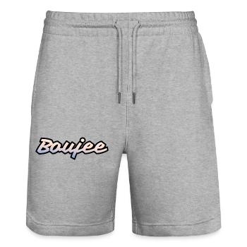 Boujee Trendy Words Slang Typography Design - Stanley/Stella Trainer Unisex Organic Jogging Shorts - heather grey - Front - Nik (191cm) & Marisol (170cm)