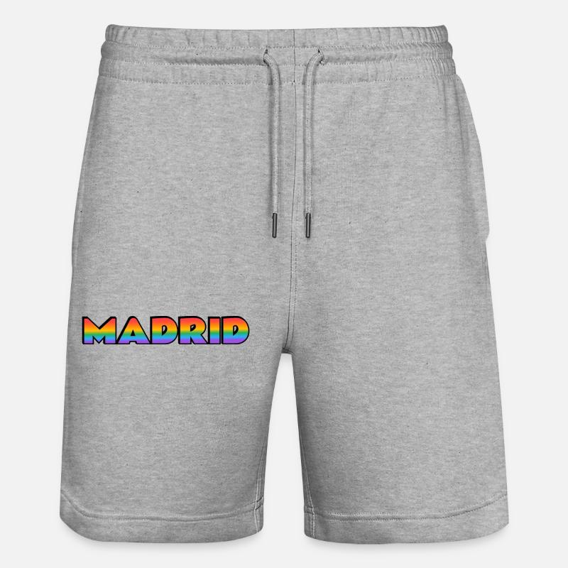 Gay Madrid - Short de jogging bio TRAINER Stanley/Stella unisexe - gris chiné