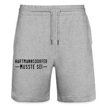 Hartmannsdorfer musste sei - Stanley/Stella Unisex Bio Joggingshorts Trainer  - Grau meliert - Vorne - Nik (191cm) & Marisol (170cm)