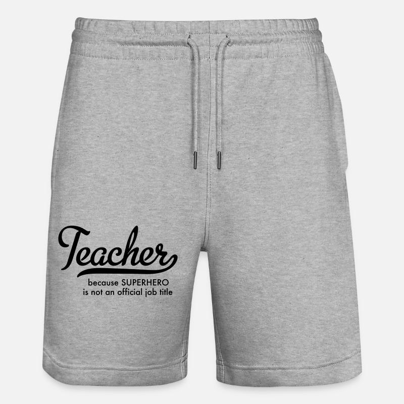 Lehrer - Stanley/Stella Unisex Bio Joggingshorts Trainer  - Grau meliert
