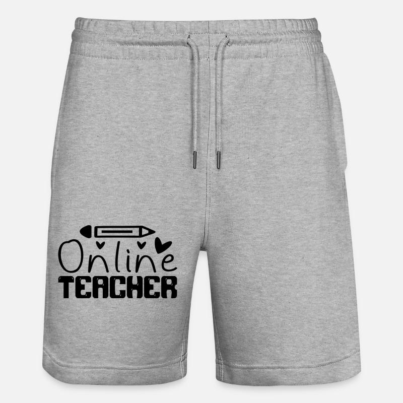 Enseignant en ligne - Short de jogging bio TRAINER Stanley/Stella unisexe - gris chiné