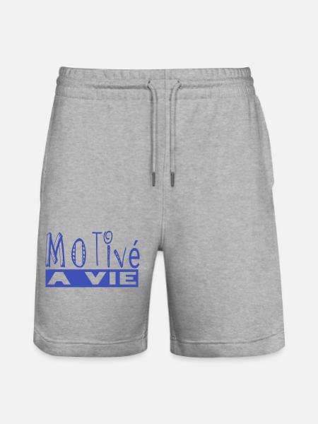 Motivated for life - Stanley/Stella Trainer Unisex Organic Jogging Shorts - heather grey