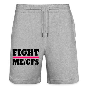 Me/cfs - fight me/cfs - Short de jogging bio TRAINER Stanley/Stella unisexe - gris chiné - Devant - Nik (191cm) & Marisol (170cm)