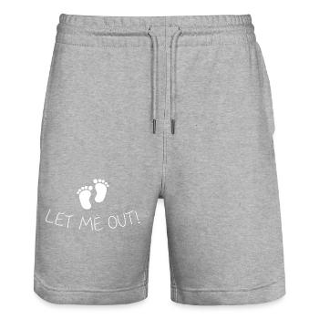 Let me out - Stanley/Stella Unisex Bio Joggingshorts Trainer  - Grau meliert - Vorne - Nik (191cm) & Marisol (170cm)
