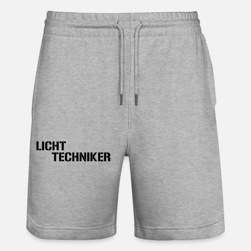 Lighting technician - Stanley/Stella Trainer Unisex Organic Jogging Shorts - heather grey