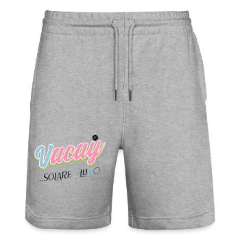 Vacay Solare Club N.D 82 - Stanley/Stella Trainer Unisex Organic Jogging Shorts - heather grey - Front - Nik (191cm) & Marisol (170cm)