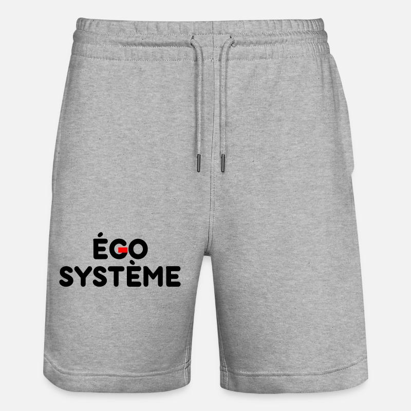 EGO SYSTEME - Short de jogging bio TRAINER Stanley/Stella unisexe - gris chiné