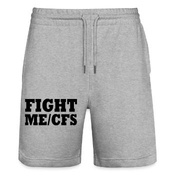 Me/cfs - fight me/cfs - Short de jogging bio TRAINER Stanley/Stella unisexe - gris chiné - Devant - Nik (191cm) & Marisol (170cm)
