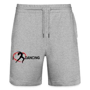 Danse Musique de danse - Short de jogging bio TRAINER Stanley/Stella unisexe - gris chiné - Devant - Nik (191cm) & Marisol (170cm)