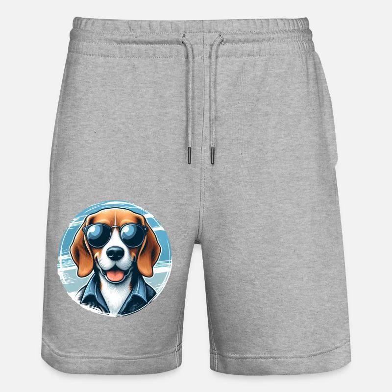 Beagle Le modèle - Short de jogging bio TRAINER Stanley/Stella unisexe - gris chiné