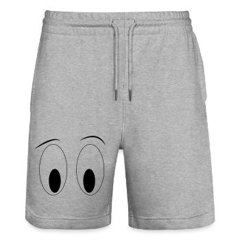 augen - Stanley/Stella Unisex Bio Joggingshorts Trainer  - Grau meliert - Vorne - Nik (191cm) & Marisol (170cm)