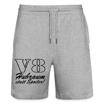 V8,Muscle-Car,Werkstatt,Garage,Auto,Tuning, (25) - Stanley/Stella Unisex Bio Joggingshorts Trainer  - Grau meliert - Vorne - Nik (191cm) & Marisol (170cm)