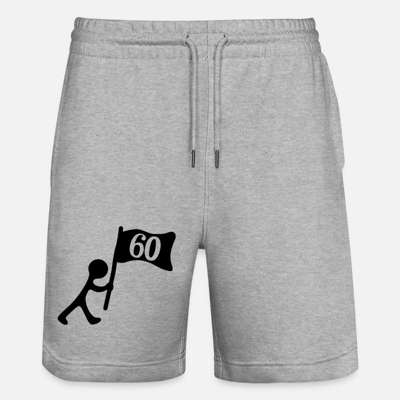 anniversaire 60 ans - Short de jogging bio TRAINER Stanley/Stella unisexe - gris chiné
