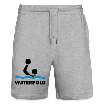 water polo - Short de jogging bio TRAINER Stanley/Stella unisexe - gris chiné - Devant - Nik (191cm) & Marisol (170cm)