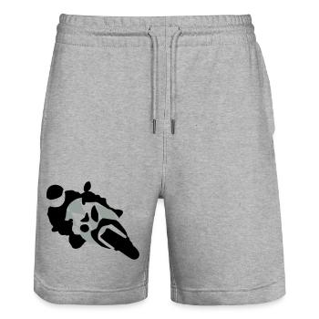 bayernbike2farb - Stanley/Stella Unisex Bio Joggingshorts Trainer  - Grau meliert - Vorne - Nik (191cm) & Marisol (170cm)