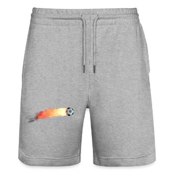 Flammenball Sprint - Stanley/Stella Unisex Bio Joggingshorts Trainer  - Grau meliert - Vorne - Nik (191cm) & Marisol (170cm)