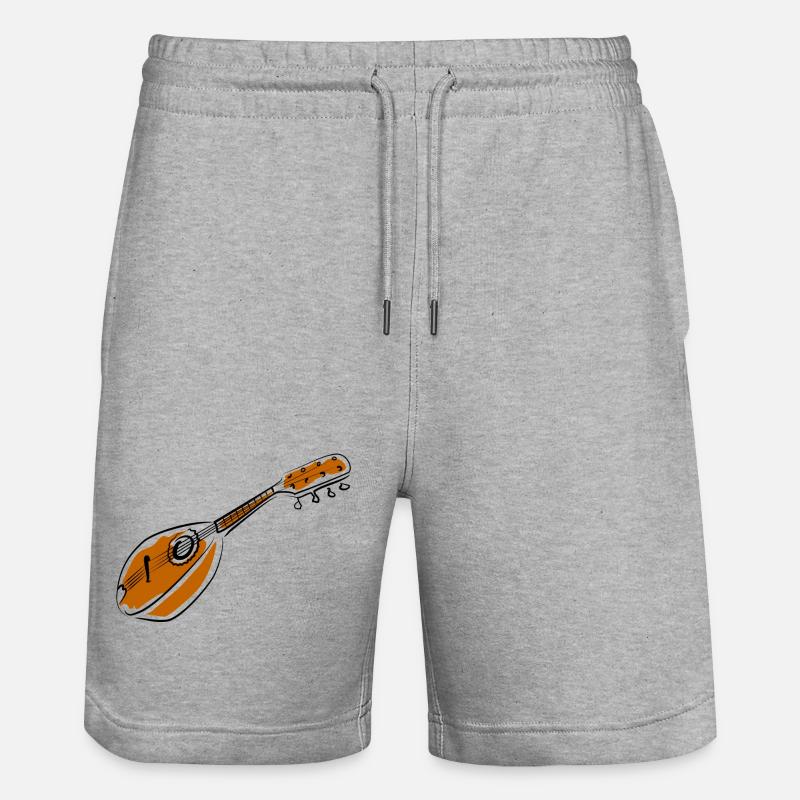 Mandoline acoustique de style esquisse - Short de jogging bio TRAINER Stanley/Stella unisexe - gris chiné