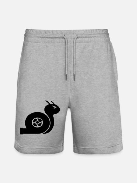 Turbo Snail Fan Shirt - Stanley/Stella Trainer Unisex Organic Jogging Shorts - heather grey