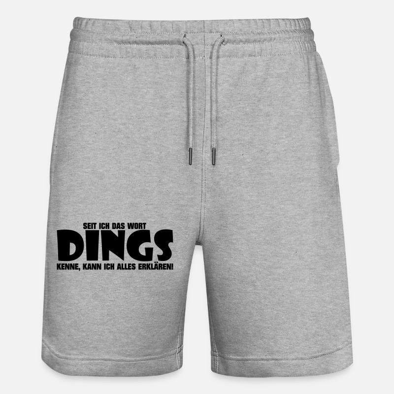 Dings - Stanley/Stella Trainer Unisex Organic Jogging Shorts - heather grey