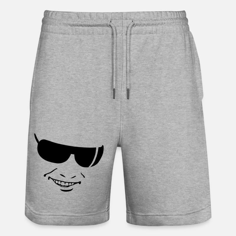 smile - Stanley/Stella Unisex Bio Joggingshorts Trainer  - Grau meliert