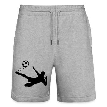 Foot - Short de jogging bio TRAINER Stanley/Stella unisexe - gris chiné - Devant - Nik (191cm) & Marisol (170cm)
