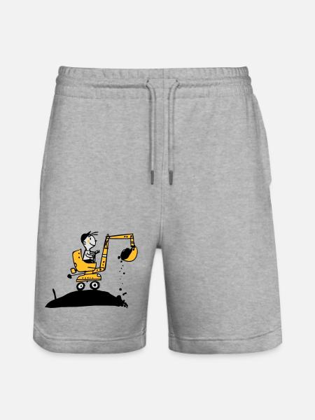 pelleteuse - Short de jogging bio TRAINER Stanley/Stella unisexe - gris chiné