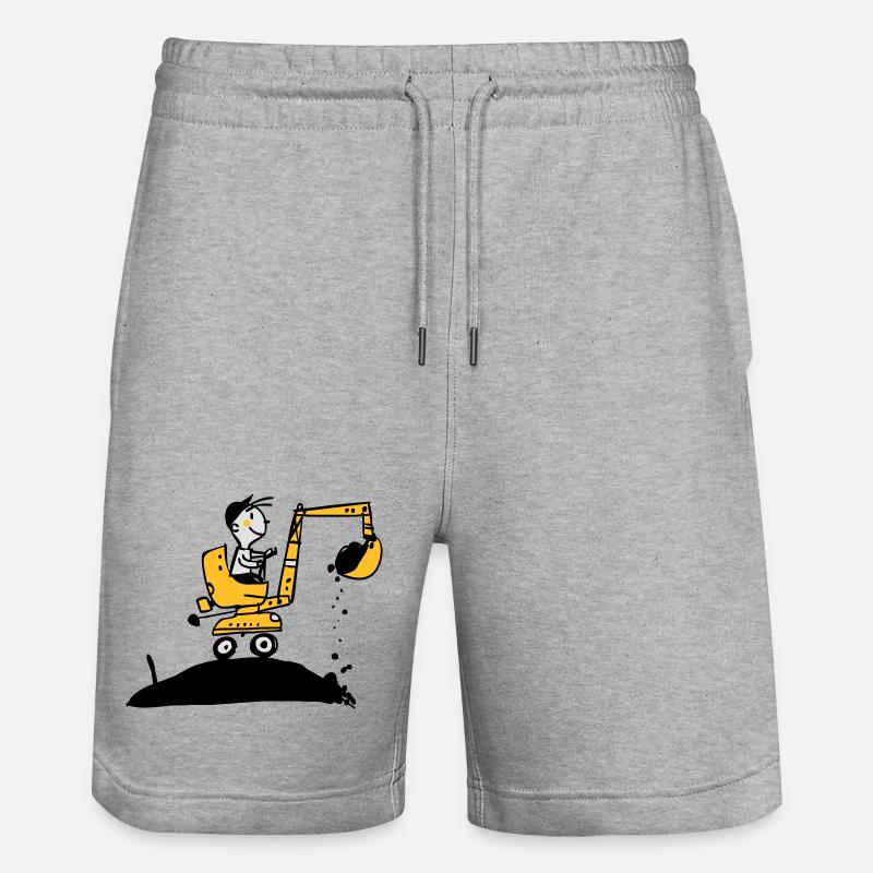 pelleteuse - Short de jogging bio TRAINER Stanley/Stella unisexe - gris chiné