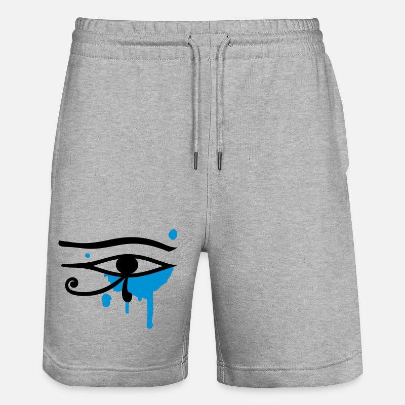 L'oeil d'Horus - Short de jogging bio TRAINER Stanley/Stella unisexe - gris chiné