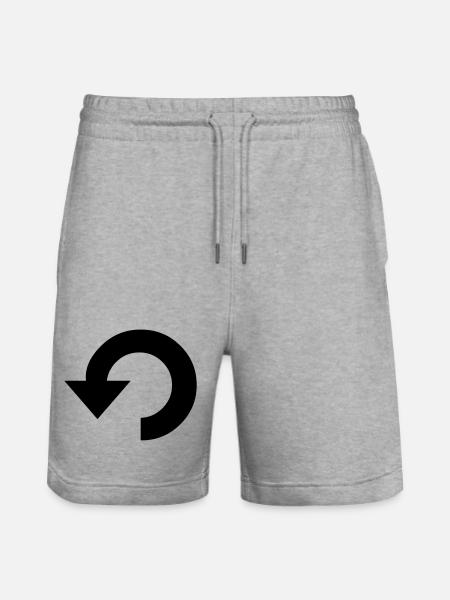 Repeat Symbol - Stanley/Stella Trainer Unisex Organic Jogging Shorts - heather grey
