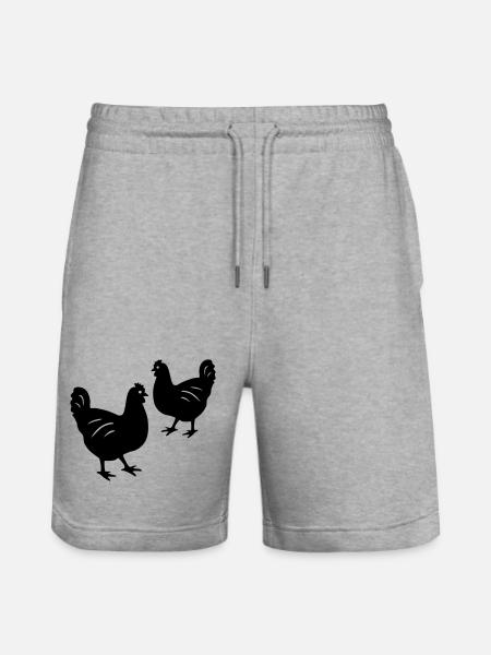 Poulets - Short de jogging bio TRAINER Stanley/Stella unisexe - gris chiné