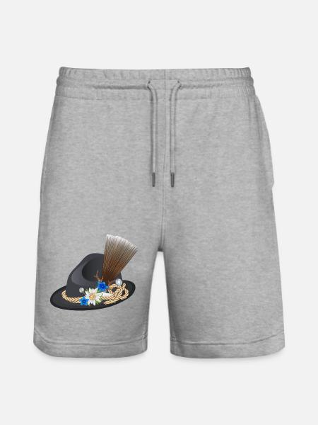 stor traditionel hat til mænd med semægter næb - Stanley/Stella Trainer økologiske unisex joggingshorts - grå meleret