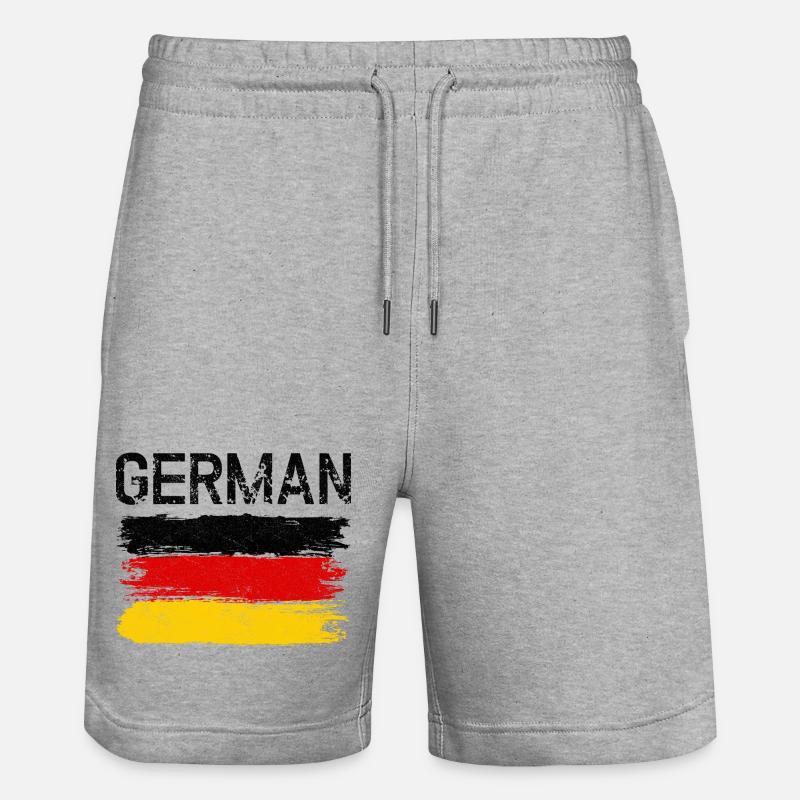 Coup de pinceau du drapeau allemand - Short de jogging bio TRAINER Stanley/Stella unisexe - gris chiné