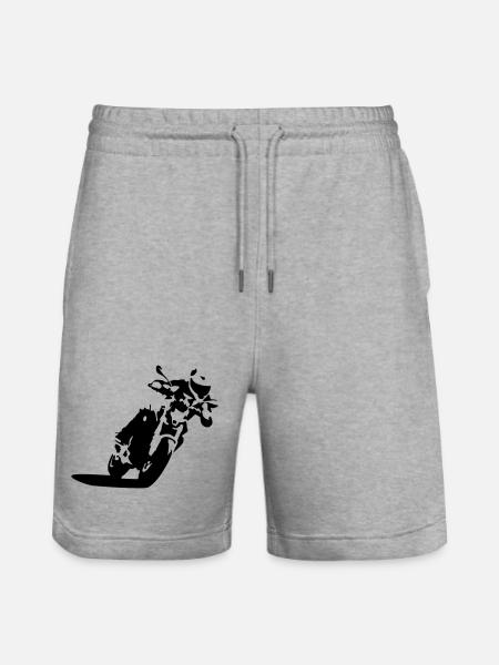 F900Nakedbike - Stanley/Stella Unisex Bio Joggingshorts Trainer - Grau meliert