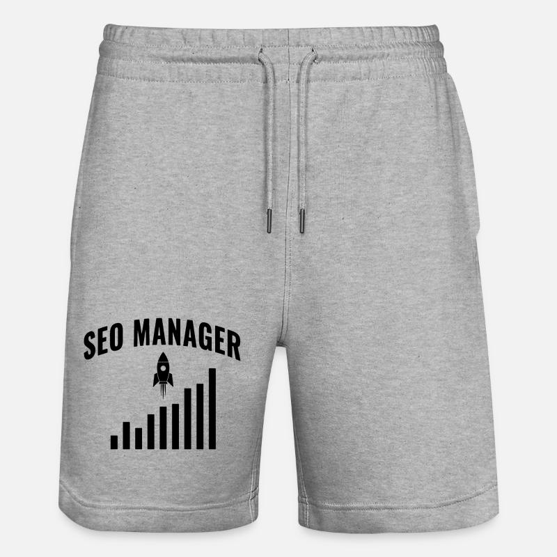 SEO Manager – Growth & Performance Design - Stanley/Stella Trainer Unisex Organic Jogging Shorts - heather grey