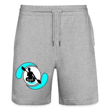 Kayak - Stanley/Stella Trainer Unisex Organic Jogging Shorts - heather grey - Front - Nik (191cm) & Marisol (170cm)