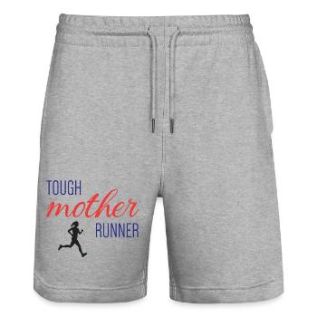Tough Mother Runner - Stanley/Stella Unisex Bio Joggingshorts Trainer  - Grau meliert - Vorne - Nik (191cm) & Marisol (170cm)