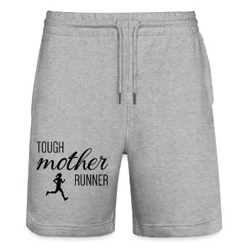 Tough Mother Runner - Stanley/Stella Unisex Bio Joggingshorts Trainer  - Grau meliert - Vorne - Nik (191cm) & Marisol (170cm)