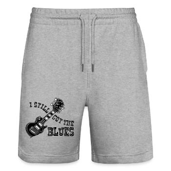 ICH HABE IMMER NOCH DEN BLUES - Stanley/Stella Unisex Bio Joggingshorts Trainer  - Grau meliert - Vorne - Nik (191cm) & Marisol (170cm)