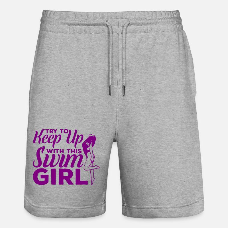 Mädchen Schwimmer - Stanley/Stella Unisex Bio Joggingshorts Trainer  - Grau meliert