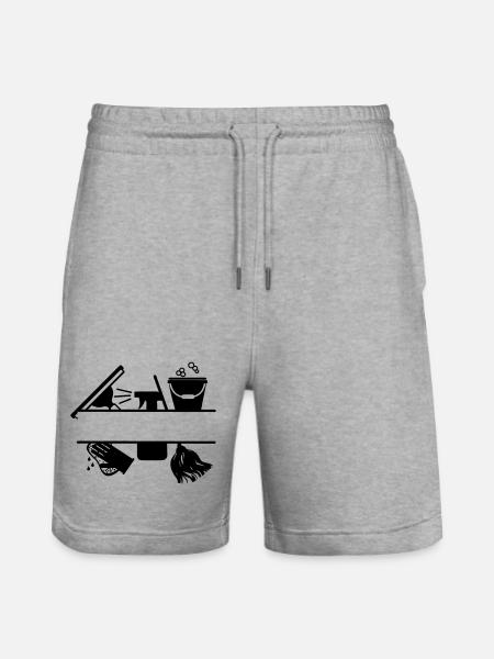 Cleaning tool logo transparent - Stanley/Stella Trainer Unisex Organic Jogging Shorts - heather grey