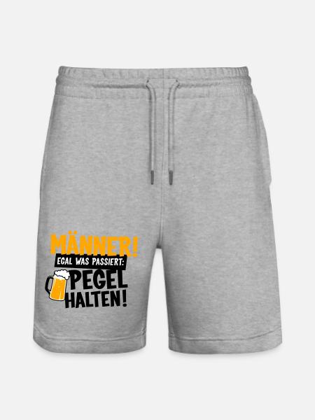 Männer Pegel halten - Stanley/Stella Unisex Bio Joggingshorts Trainer - Grau meliert