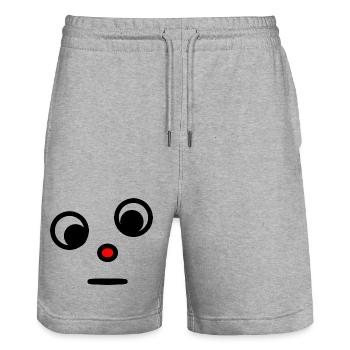 HUMOR. QUOTATION. MESSAGE. RETIREMENT. ANNIVERSARY. - Stanley/Stella Trainer Unisex Organic Jogging Shorts - heather grey - Front - Nik (191cm) & Marisol (170cm)