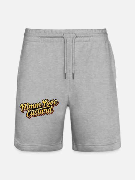 Love Custard (full colour) - Stanley/Stella Trainer Unisex Organic Jogging Shorts - heather grey