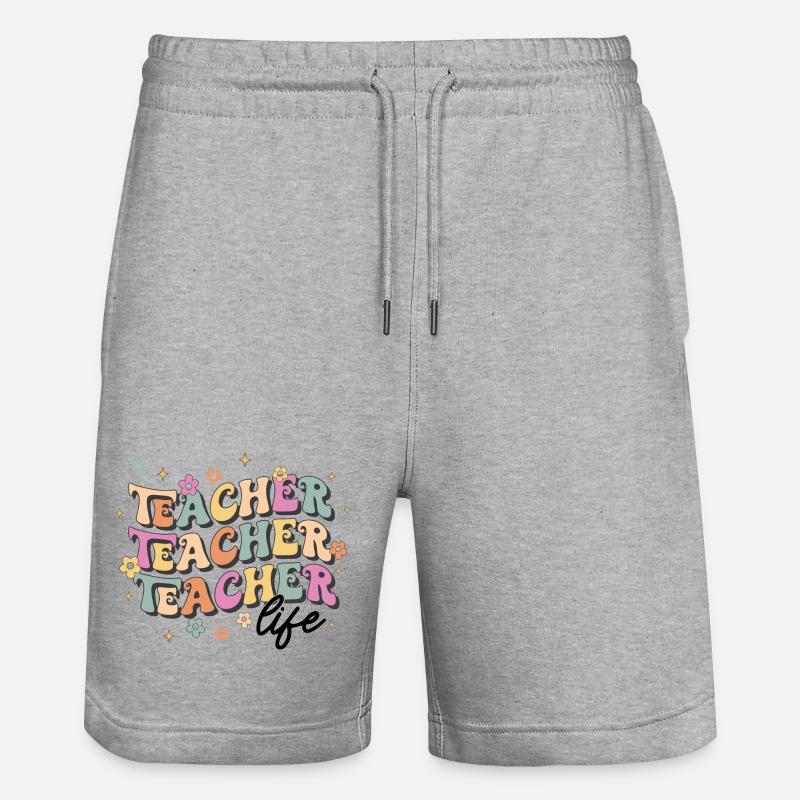 Lehrerleben - Stanley/Stella Unisex Bio Joggingshorts Trainer  - Grau meliert