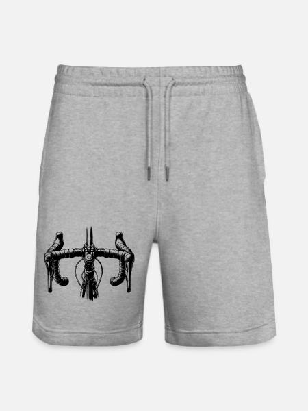 Landeveissykkel sykkel sykkel skisse svart hvit - Stanley/Stella Trainer økologisk unisex-løpeshorts - gråmelert