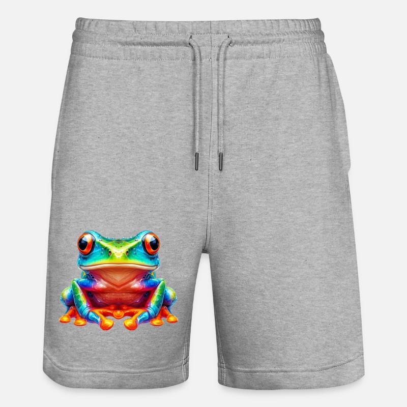 Grenouille - Short de jogging bio TRAINER Stanley/Stella unisexe - gris chiné