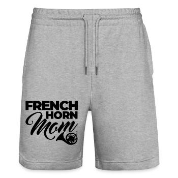 Waldhorn Mama - Stanley/Stella Unisex Bio Joggingshorts Trainer  - Grau meliert - Vorne - Nik (191cm) & Marisol (170cm)