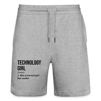 Technologie - Short de jogging bio TRAINER Stanley/Stella unisexe - gris chiné - Devant - Nik (191cm) & Marisol (170cm)